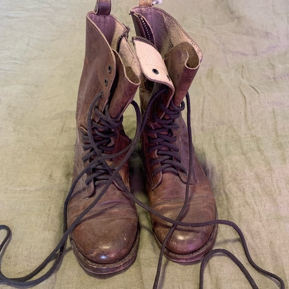 Free Bird Chase Leather Combat Boots - Picture 2 of 5